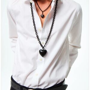 Set Of 2 Roxanne Assoulin The Puffy Heart Necklace Large and Mini firm price